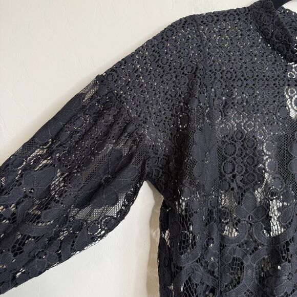Buckle Daytrip Sheer Black Lace Top Small Fairy Grunge Whimsigoth Dark Coquette - Picture 6 of 15